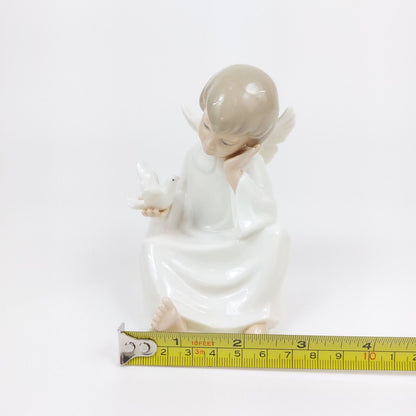 The Leonardo Collection Porcelain Angel with Dove Figurine