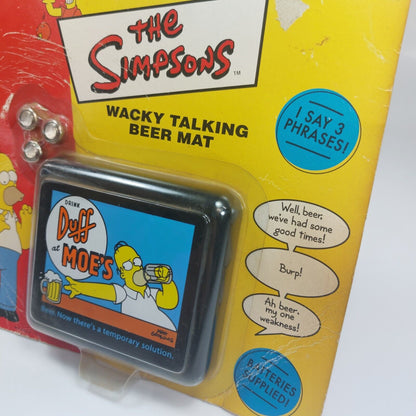 Very Rare-Vintage The Simpsons Wacky Talking Beer Mat With Batteries From 2003