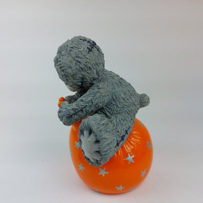 "Me to You" Grey Tatty Teddy on Orange Starry Ball - Handmade and Painted