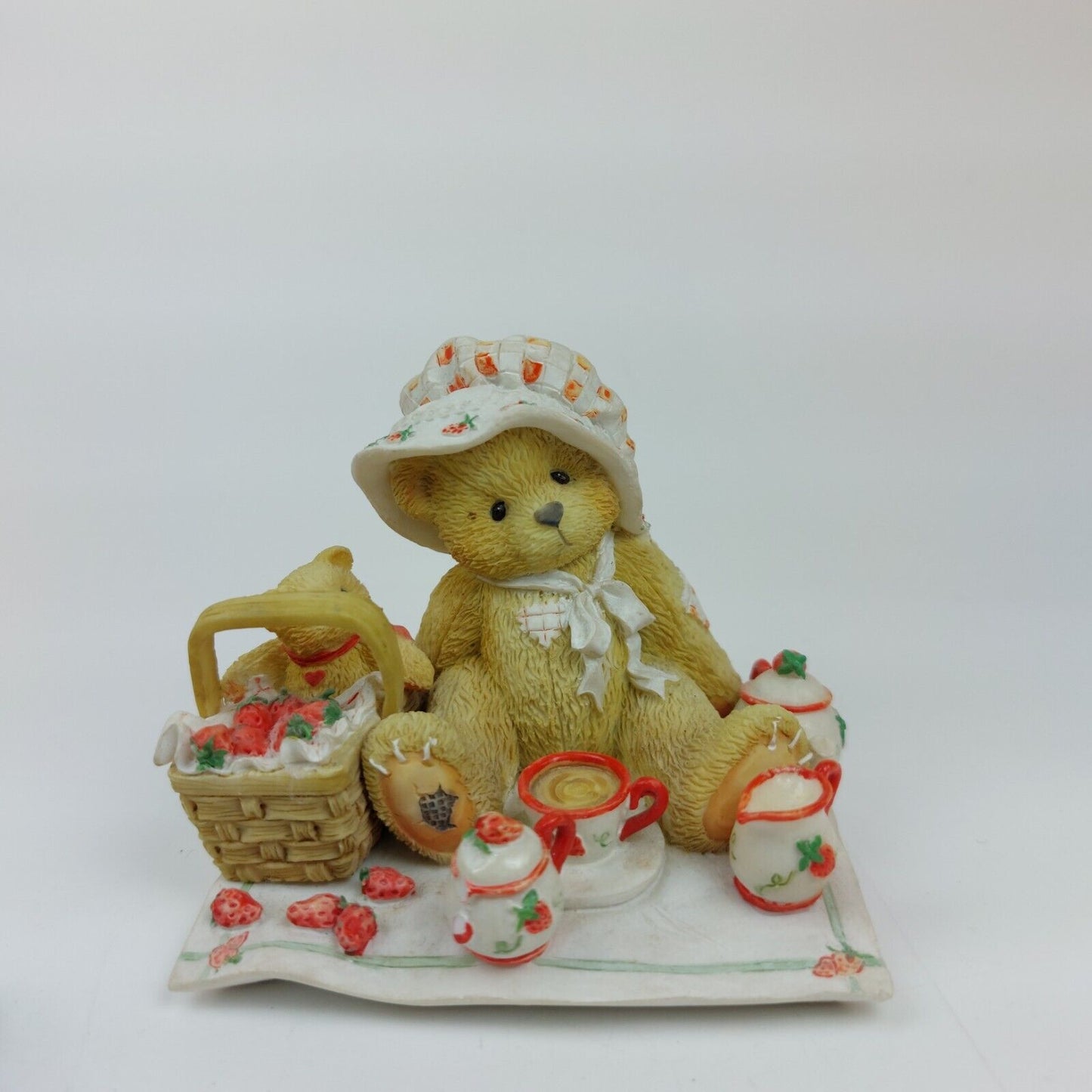 Cherished Teddies 'Cozy Tea For Two' Figurine 1995 - Original box & Certificate