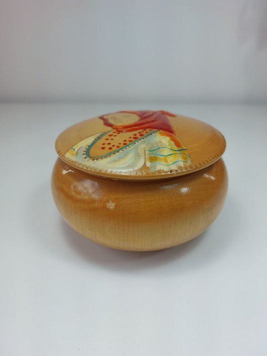 Hand Painted Wood Trinket Box - Arta Lemnului Bucuresti Romania