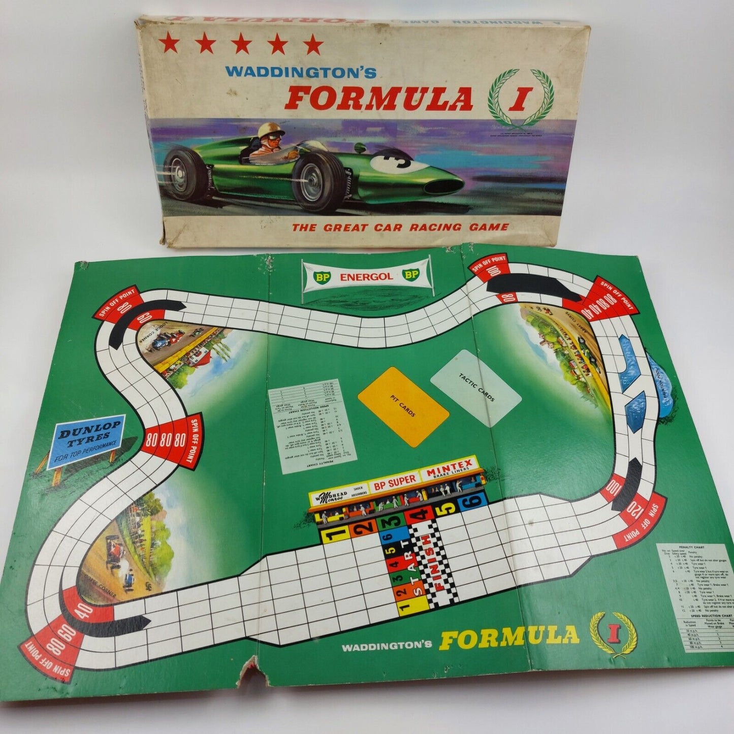 1962 Waddingtons Formula 1 Motor Car Racing Board Game 1st Edition