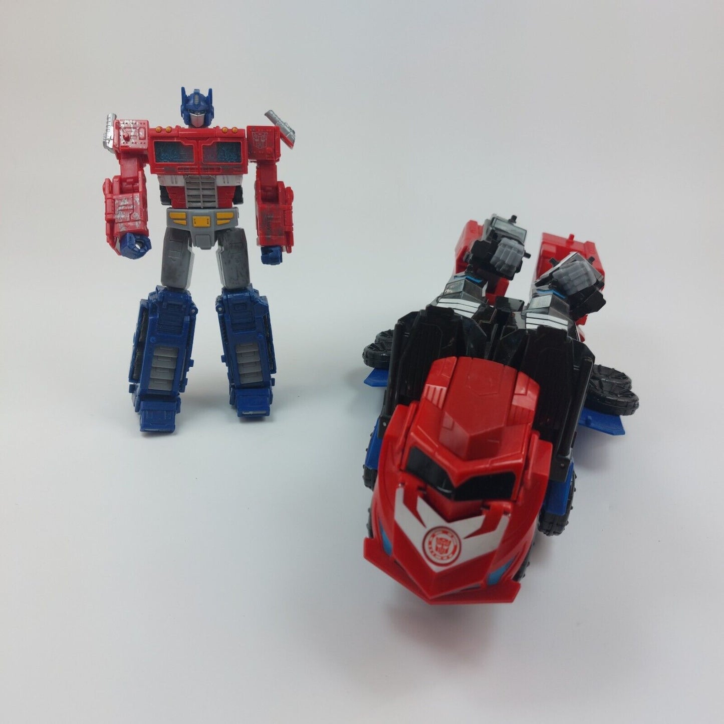 2 × Transformers Mega Optimus Prime Robots In Disguise 3 Steps