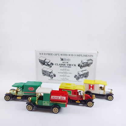 Reader's Digest Classic Truck Miniatures Set of 4- Decorative Collectibles