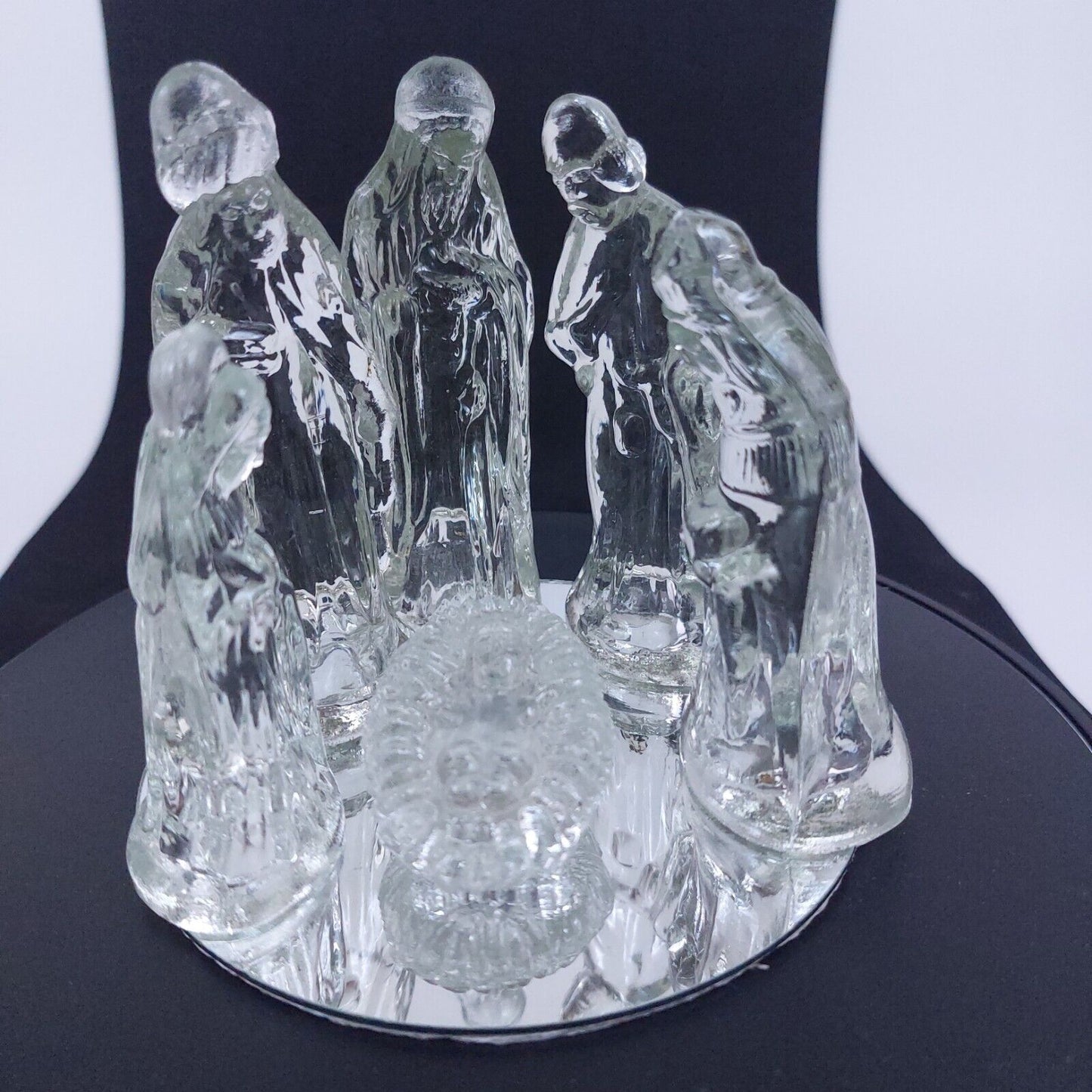 Christmas Glass Nativity Set, Complete Collection in Original Box,Good Condition