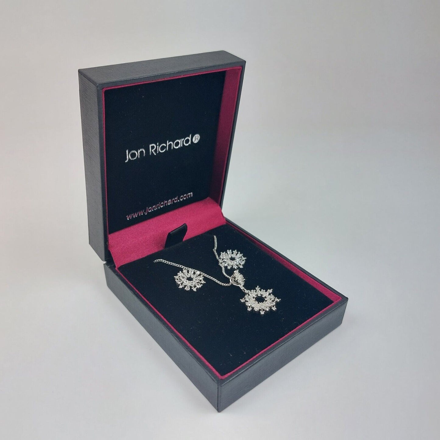 Alan Hannah Devoted Jon Richard Snowflake Necklace And Earings Set, See The Box