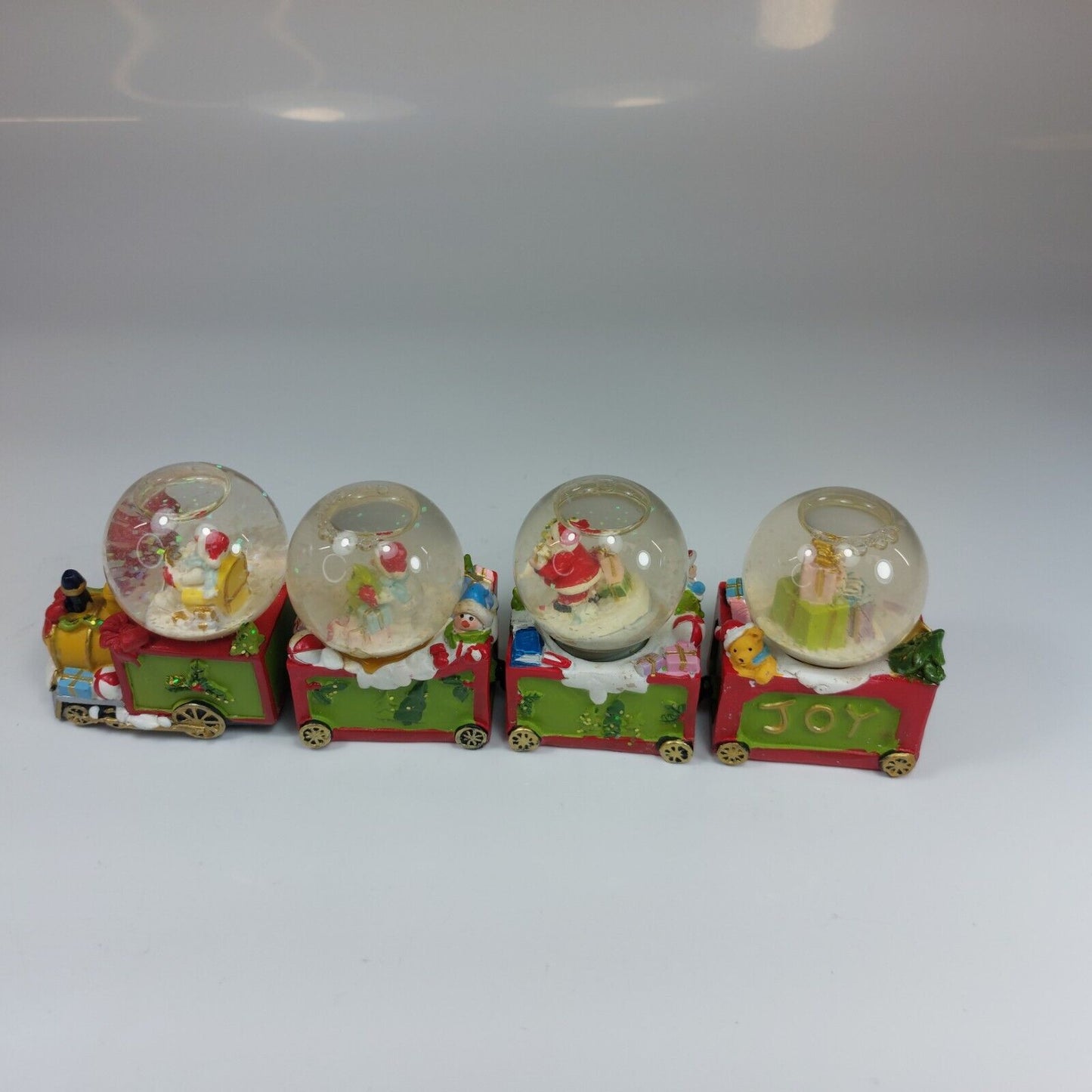 Holiday Snow Globe Train Set with Christmas Motifs