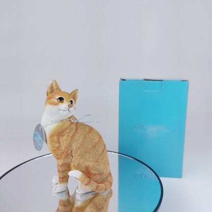 Leonardo Collection "Cat Studies" Ginger & White Tabby Cat Resin Ornament