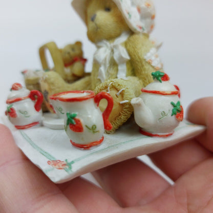 Cherished Teddies 'Cozy Tea For Two' Figurine 1995 - Original box & Certificate