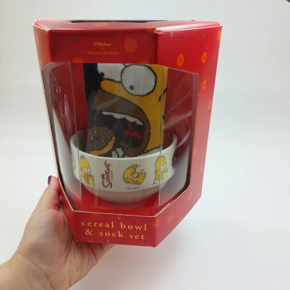 M&S Homer Simpson Cereal Bowl & Sock Gift Set | New & Sealed | The Simpsons