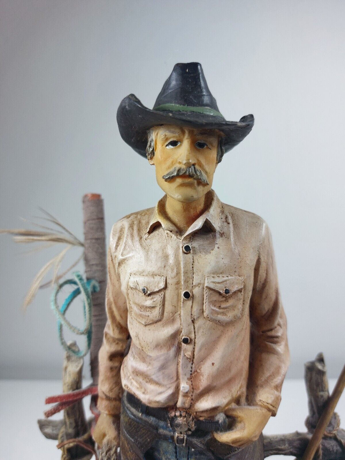 Rare Cowboy Western Figurine - Detailed Resin Sculpture, Excellent Condition