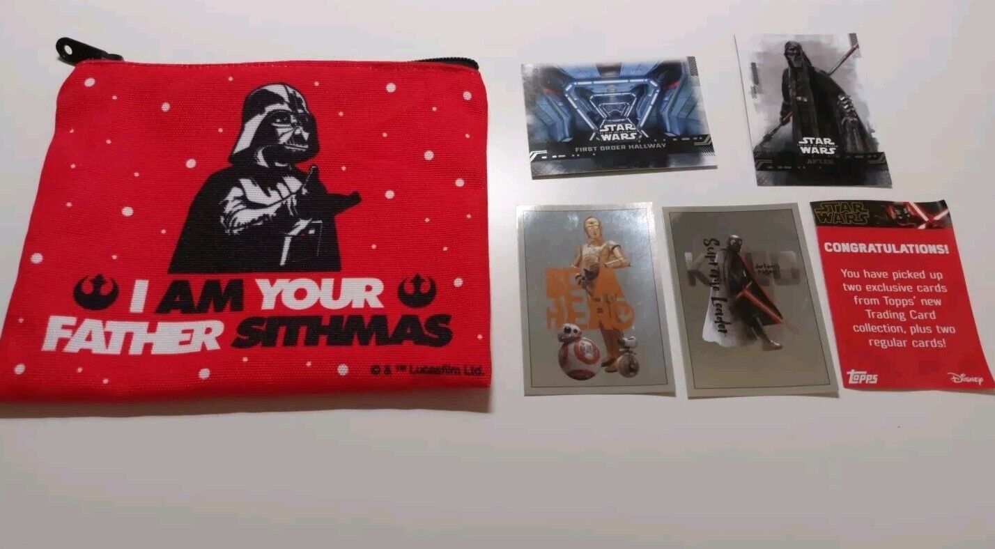 Star Wars "I Am Your Father Sithmas" Zip Pouch with Trading Cards