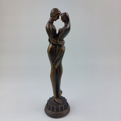 ABSTRACT BRONZE SCULPTURE OF AN EMBRACING COUPLE, Love Sculpture, Gift For Gf,bf